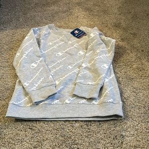 NWT champion grey and white girls sweatshirt size large